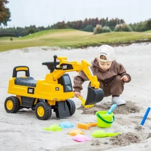 Koparka Caterpillar – Jeździk / Odpychacz z ruchomą łyżką i dźwiękami