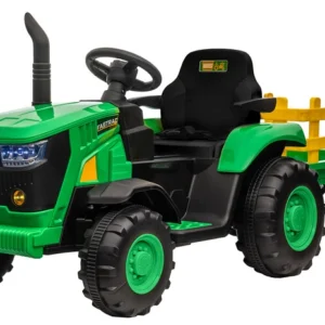 Duży Traktor na akumulator z przyczepką – pilot, LED, dźwięki, 152 cm