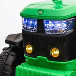 Duży Traktor na akumulator z przyczepką – pilot, LED, dźwięki, 152 cm