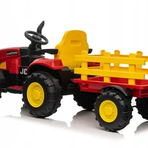 Duży Traktor na akumulator z przyczepką – pilot, LED, dźwięki, 152 cm