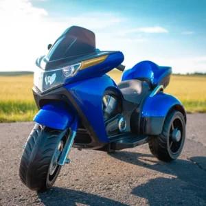 Duży Motorek Trójkołowy na Akumulator 12V 7Ah – koła EVA, skóra, LED