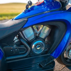 Duży Motorek Trójkołowy na Akumulator 12V 7Ah – koła EVA, skóra, LED