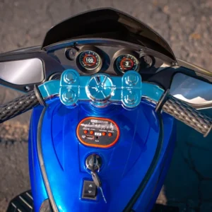 Duży Motorek Trójkołowy na Akumulator 12V 7Ah – koła EVA, skóra, LED