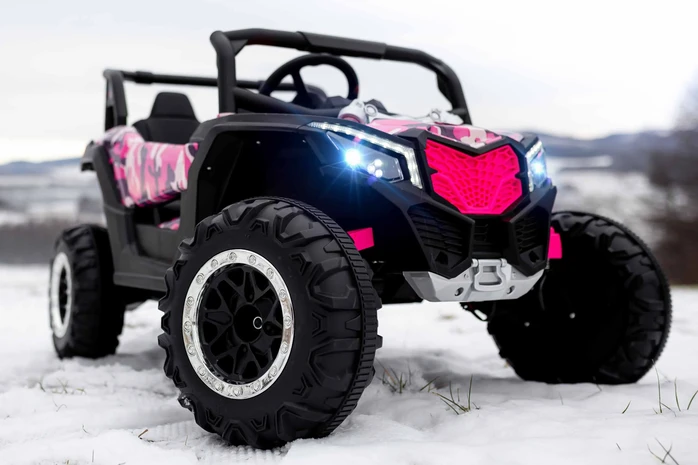 MOCNY UTV QUAD 4X45 WAT na akumulator LED-y Pilot szeroka kanapa skóra
