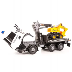 DUŻA SCANIA P 410 ciężarówka XXL TIR Laweta z Koparką światła Gigant 50cm