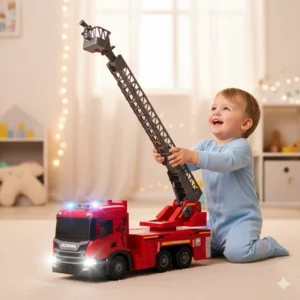 DUŻA SCANIA P 410 ciężarówka XXL TIR Straż Pożarna światła GIGANT 52cm