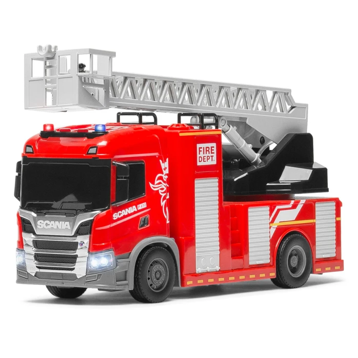 SCANIA P 410 ciężarówka TIR Straż Pożarna światła dźwięki woda z sikawki