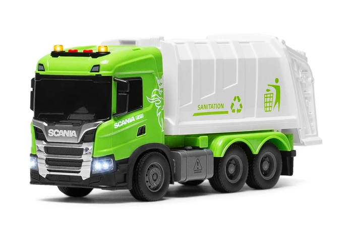 SCANIA P 410 ciężarówka ŚMIECIARKA napęd frykcyjny światła dźwięki