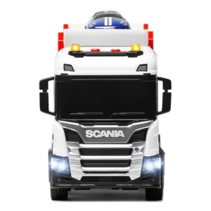SCANIA P 410 ciężarówka LAWETA Z AUTAMI napęd frykcyjny światła dźwięki