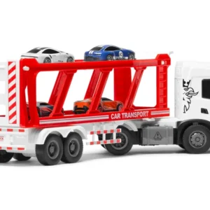 SCANIA P 410 ciężarówka LAWETA Z AUTAMI napęd frykcyjny światła dźwięki