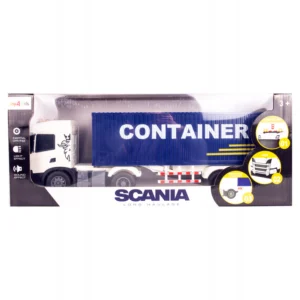 SCANIA P 410 ciężarówka KONTENER MORSKI napęd frykcyjny światła dźwięki
