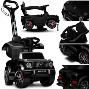 Jeździk XXXL Mercedes G63 AMG z kołyską, rączką skrętną, gumowymi kołami