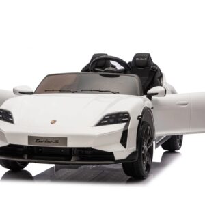 PORSCHE TAYCAN TURBO S 24V9ah Auto na akumulator dla dzieci Skóra Koła EVA