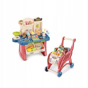 Sklep Supermarket Wózek na Zakupy Lody Słodycze + 40 elementów Joy4kids