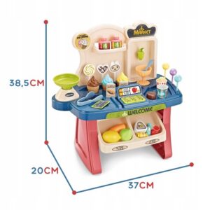 Sklep Supermarket Wózek na Zakupy Lody Słodycze + 40 elementów Joy4kids