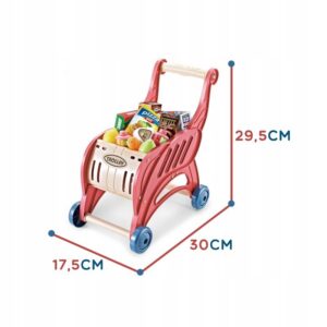 Sklep Supermarket Wózek na Zakupy Lody Słodycze + 40 elementów Joy4kids