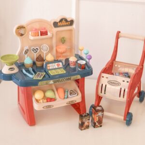 Sklep Supermarket Wózek na Zakupy Lody Słodycze + 40 elementów Joy4kids