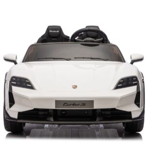 PORSCHE TAYCAN TURBO S 24V9ah Auto na akumulator dla dzieci Skóra Koła EVA