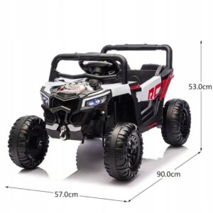 BUGGY UTV QUAD Joy4kids 4X45 WAT na akumulator LED-y Pilot kanapa skóra