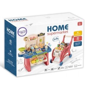 Sklep Supermarket Wózek na Zakupy Lody Słodycze + 40 elementów Joy4kids